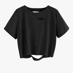 Distressed Ripped Crop Top